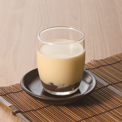 朱毬小豆あん入り　自家製なめらかプリン