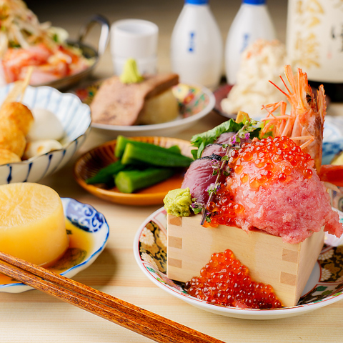 【海鮮・おでん】お刺身含む全130品食べ飲み放題＋牡蠣と海鮮いろり蒸し